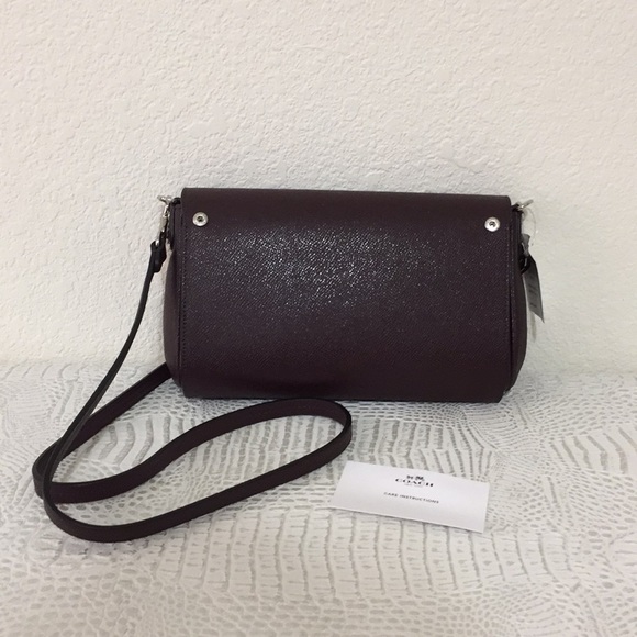 New Coach reversible leather clutch/crossbody bag - Picture 5 of 8